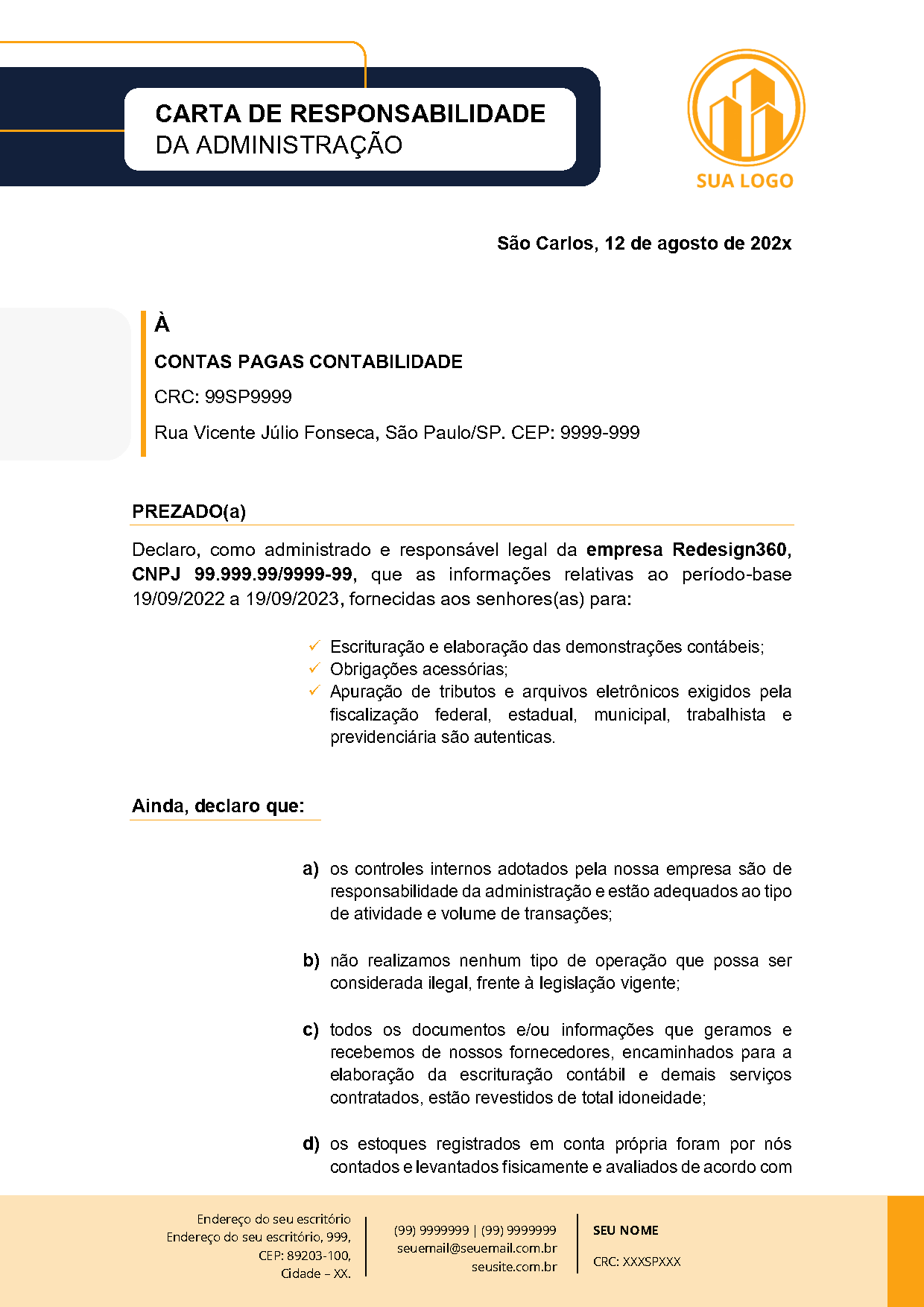 Carta de Resp. da Admin.