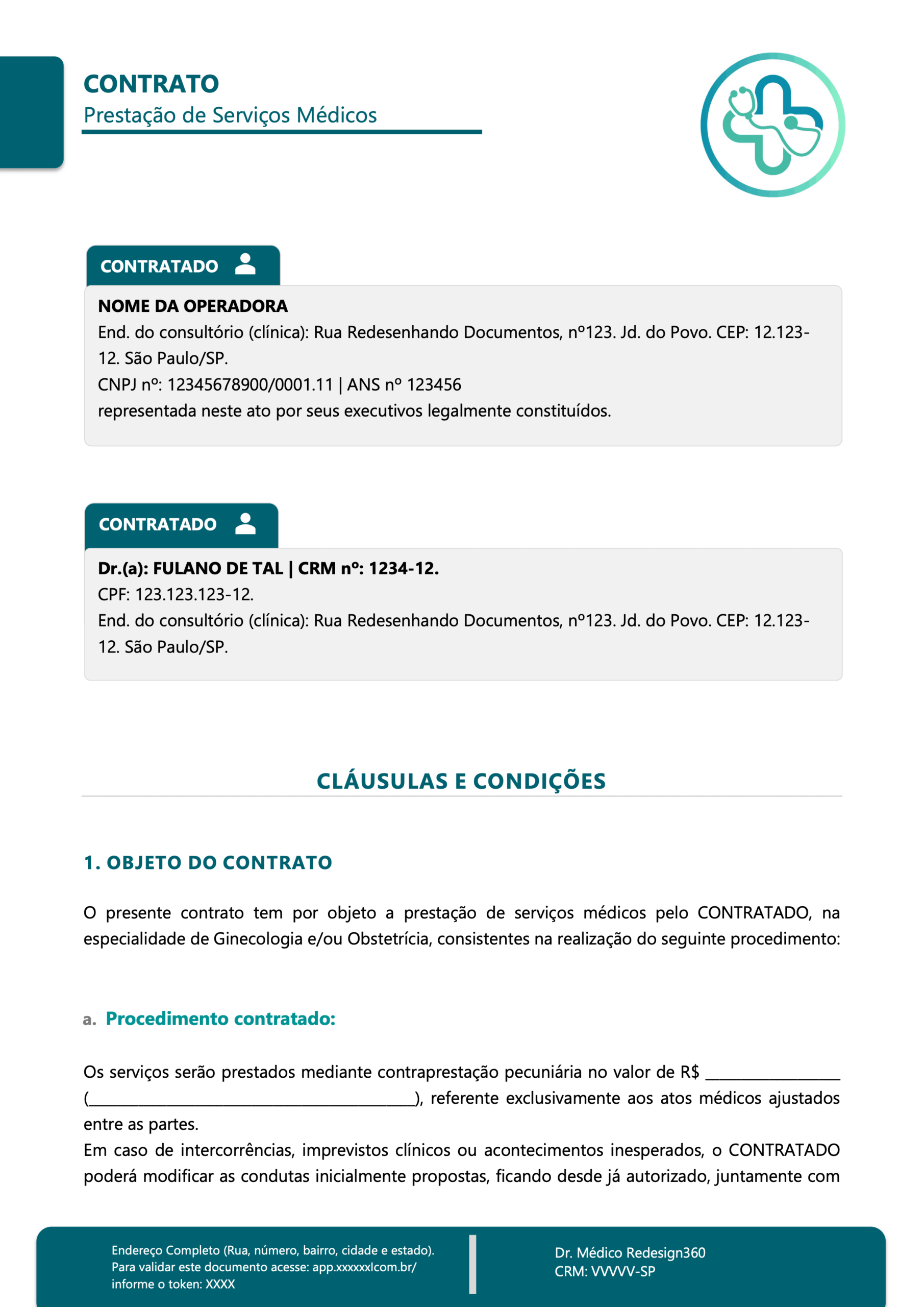 Contrato de Prestação de Serviços Médicos II