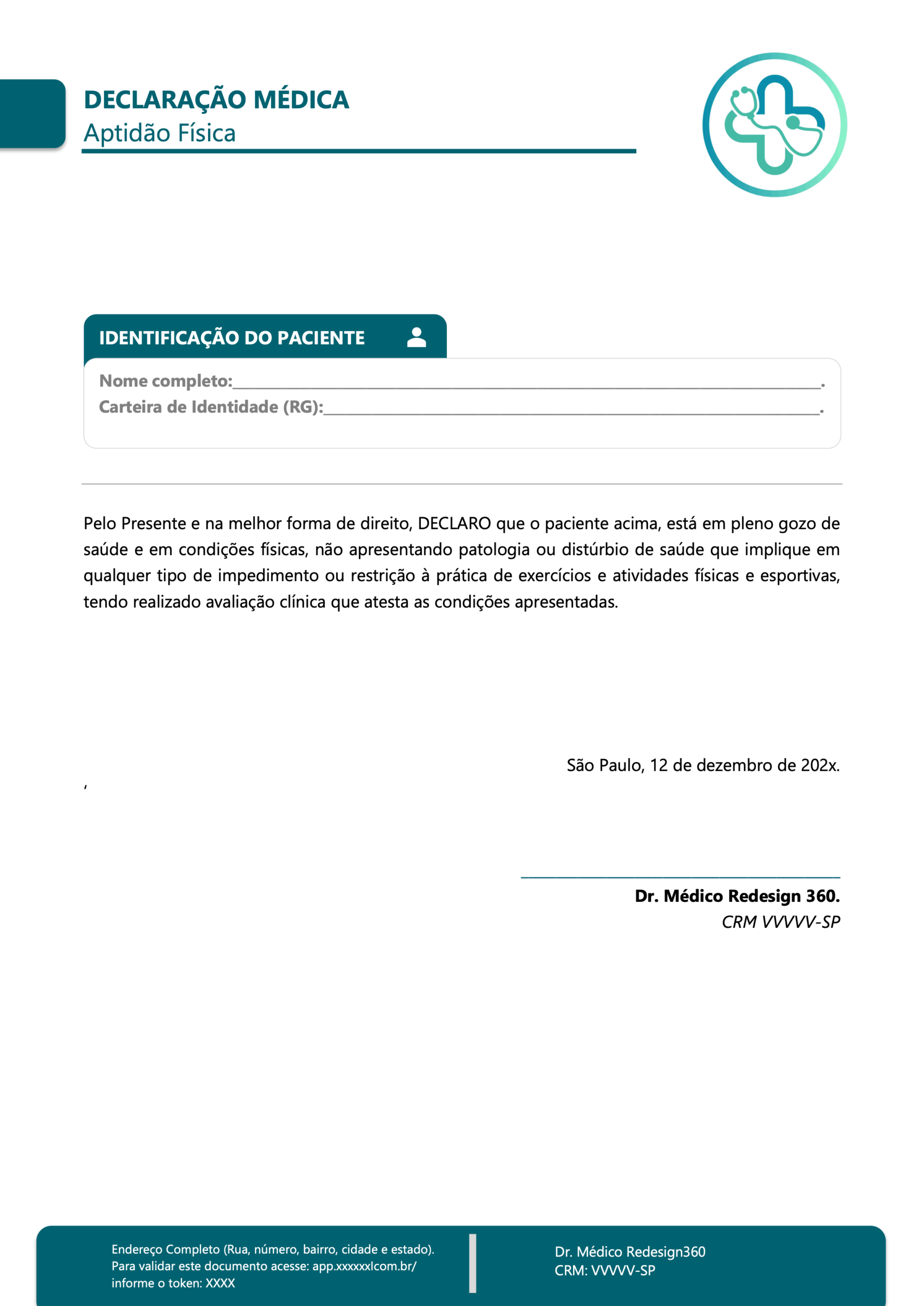 Declaração de Aptidão Física