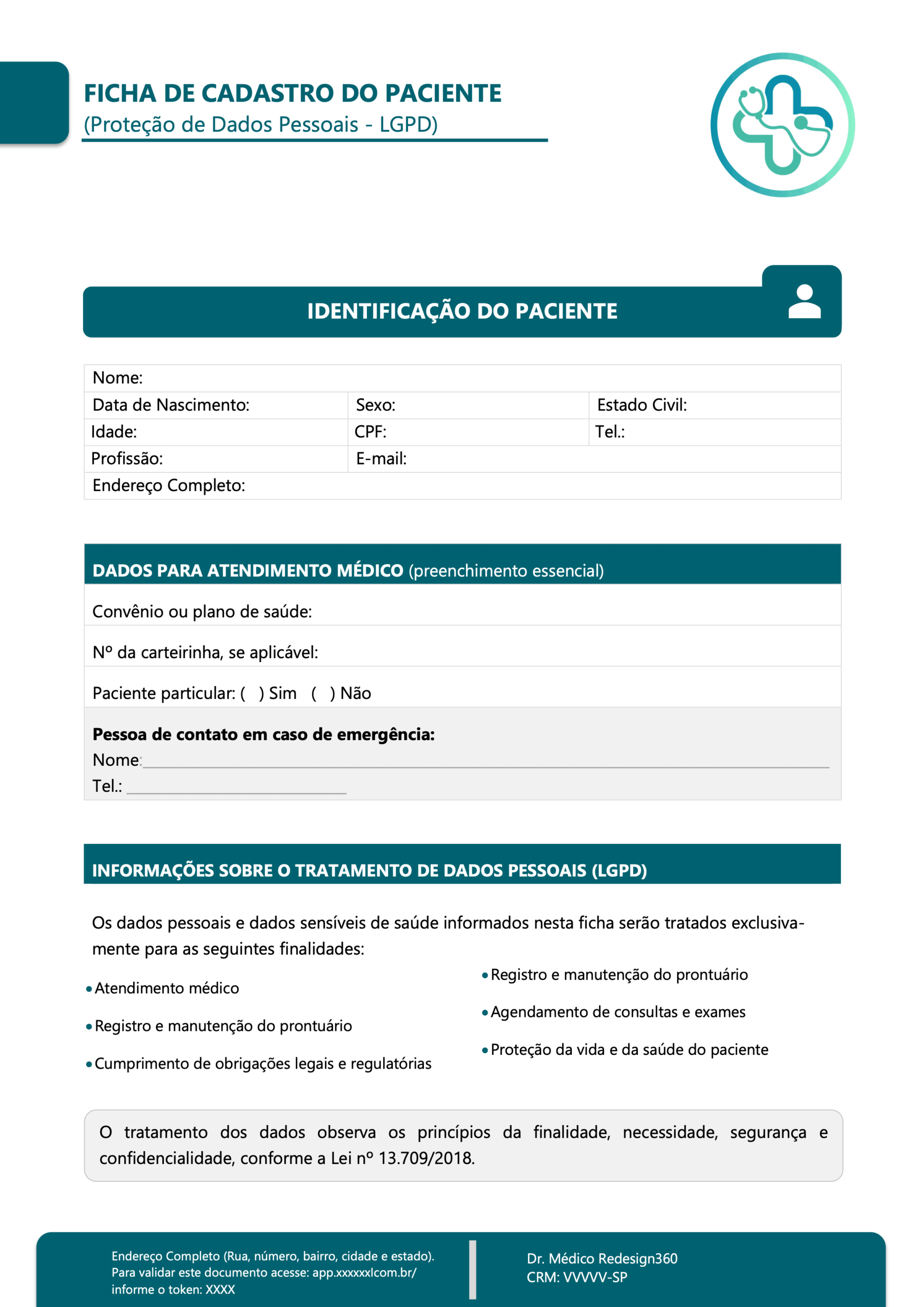 Ficha de Cadastro do Paciente