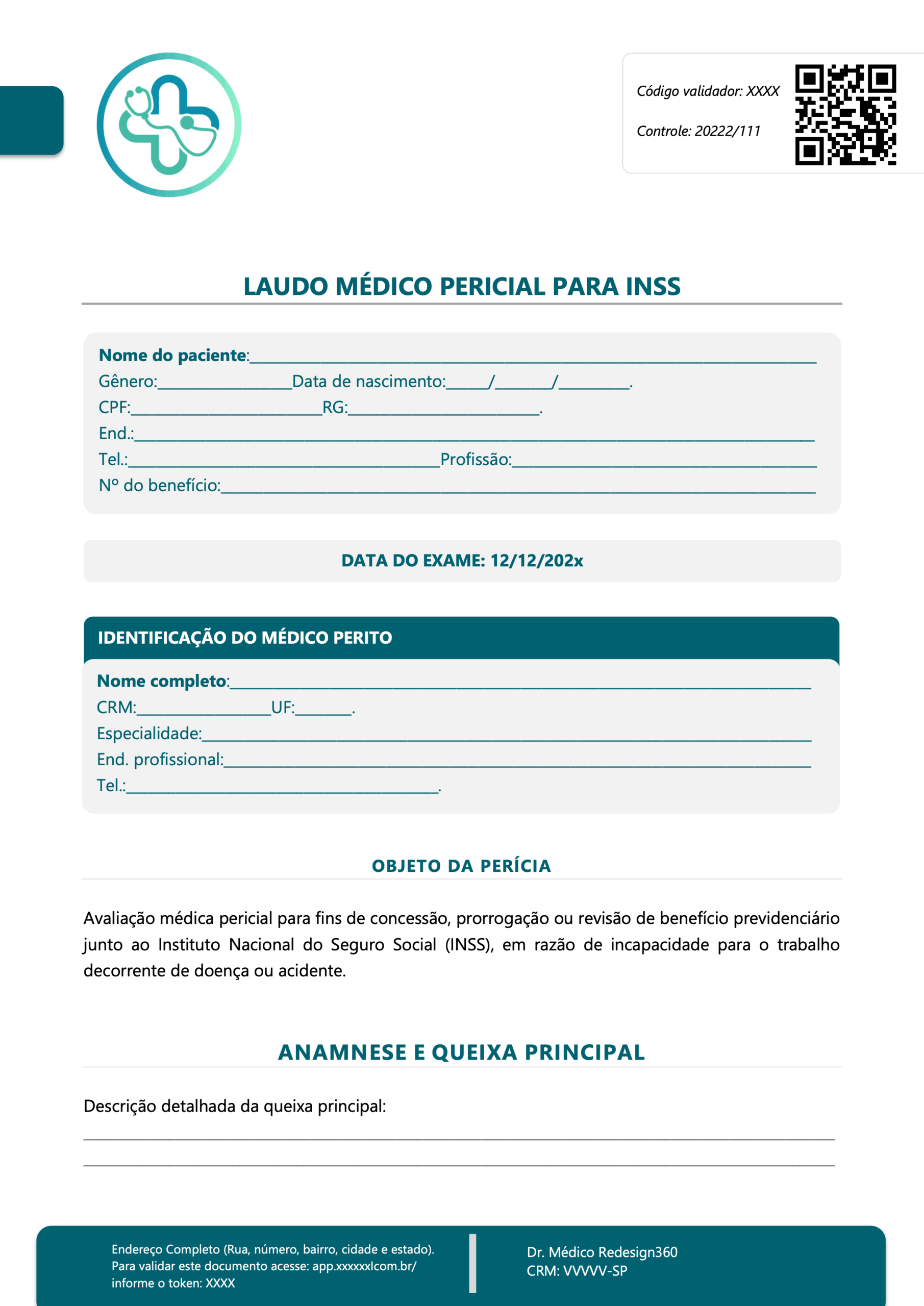 Laudo Médico (Pericial para INSS)