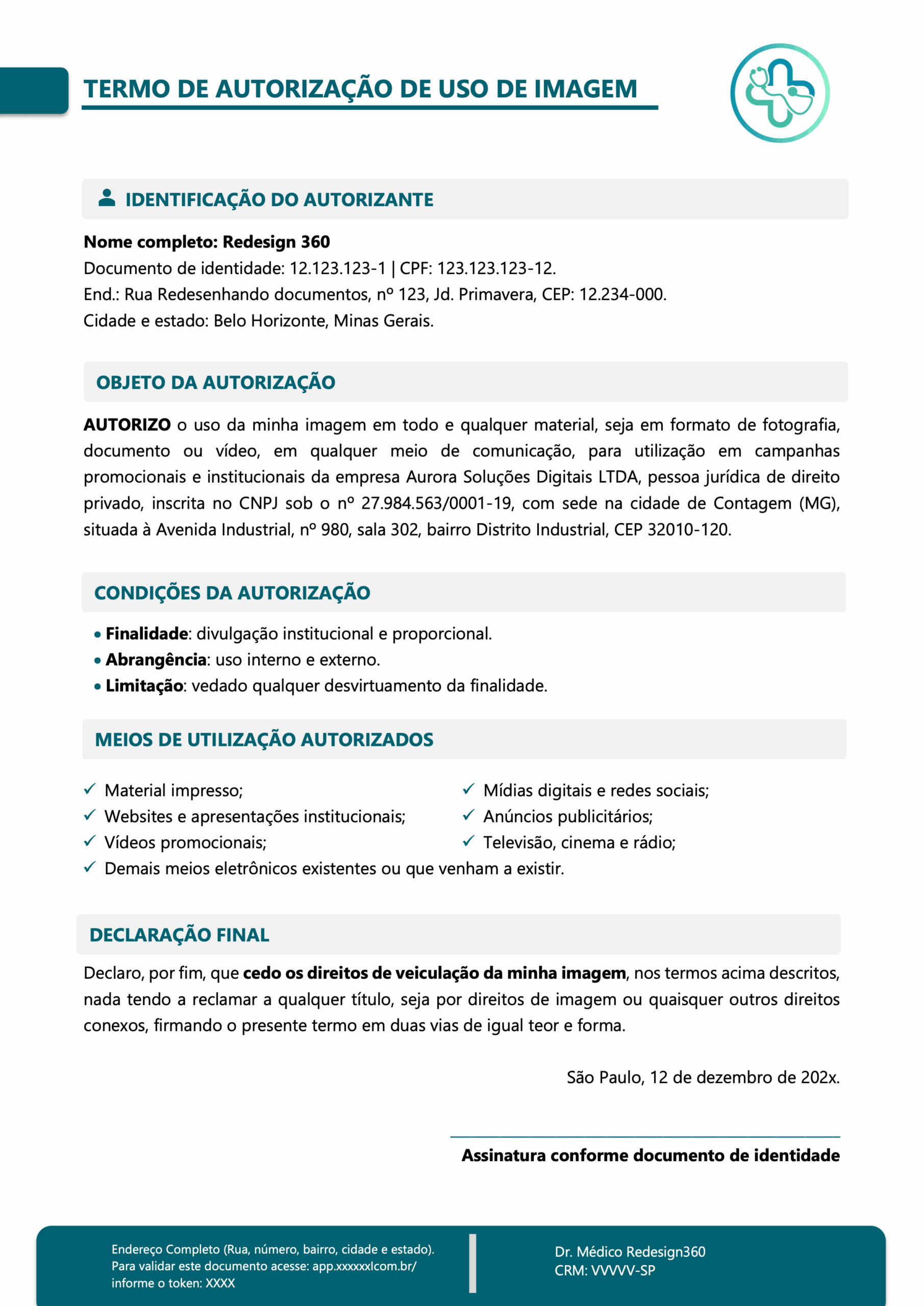 Termo de Autorização de Uso de Imagem