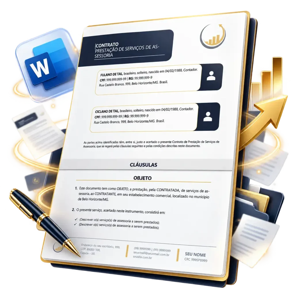 Box Contábil 2.0 3 Contrato premium com elementos financeiros 3D 1