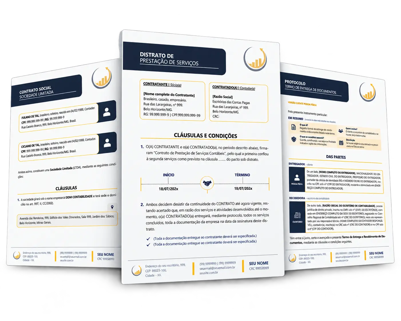 Home 7 Modelos de Contratos Empresariais em 3D